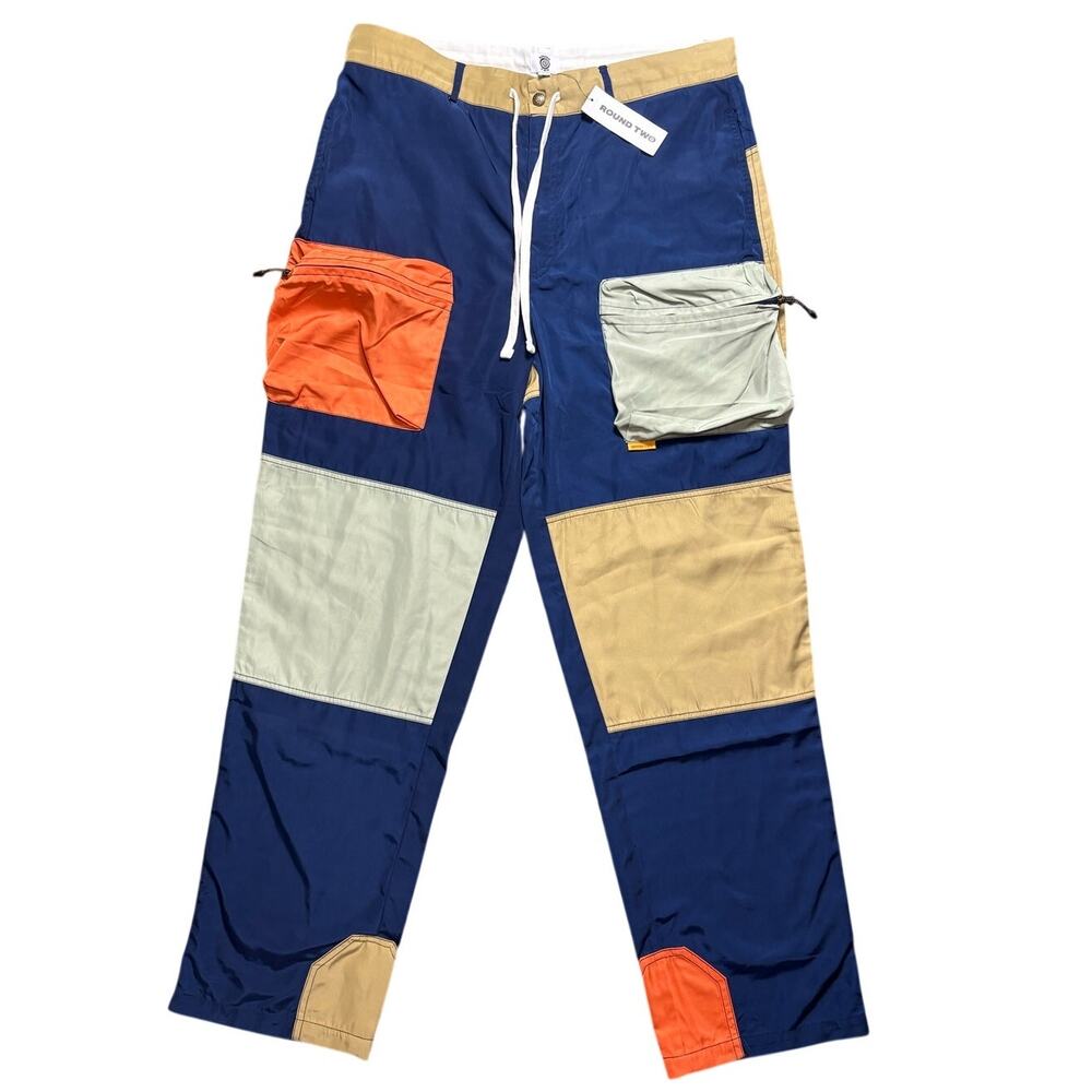 NWT Round Two Men's Size 36 Color Block Pants - Stylish!